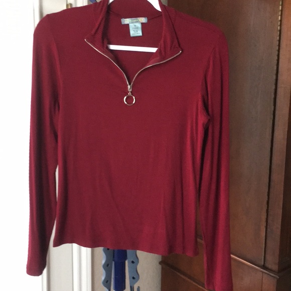Good Luck Gem Half Zip Mock Neck - Picture 1 of 6